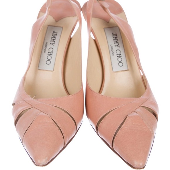 Jimmy Choo Leather Pointed Toe Sandals - Picture 3 of 6